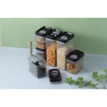 Set 6 Recipiente din Plastic, Flippy, pentru Alimente/Obiecte, Inchidere Ermetica, Textura Ondulata, 6 x 1.5l,