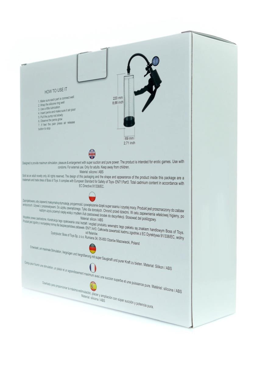Pompă de vid transparentă Powerpump PRO 01 pentru mărire