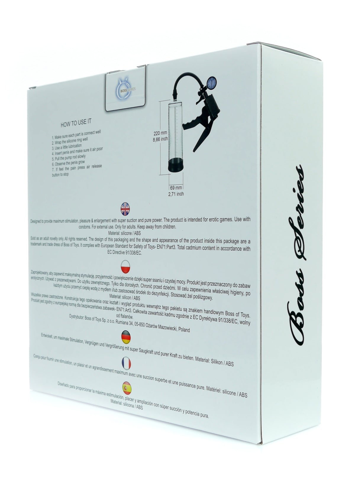 Pompă de vid transparentă Powerpump PRO 01 pentru mărire