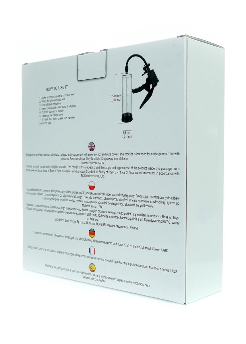 Pompă de vid transparentă Powerpump PRO 02 pentru mărire