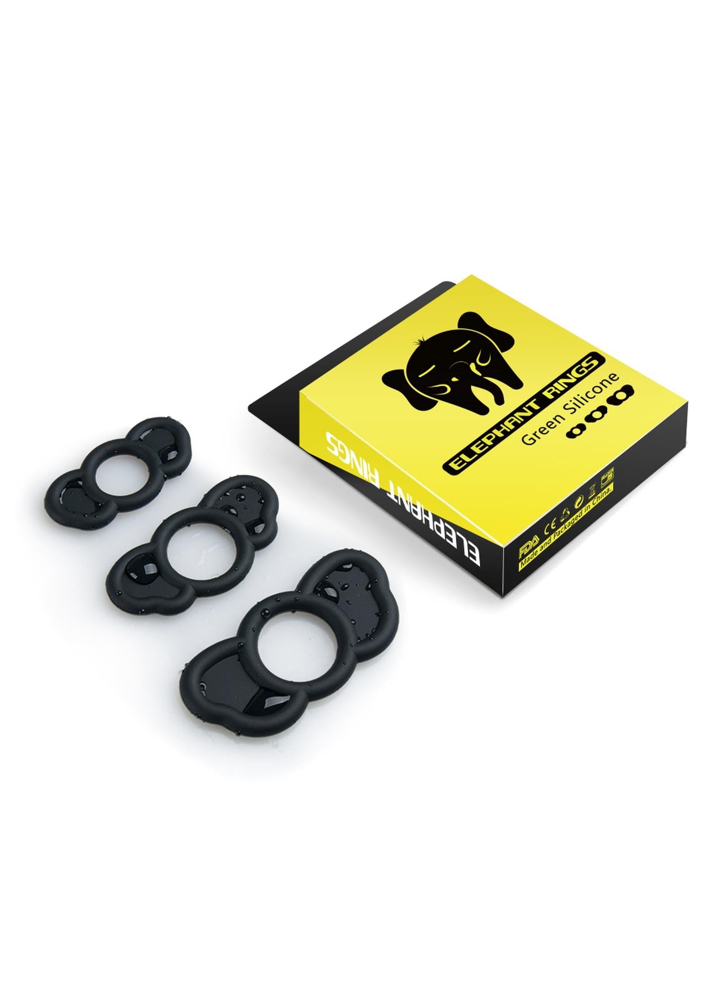 Set de inele pentru penis elastice seria B Power cu clapete