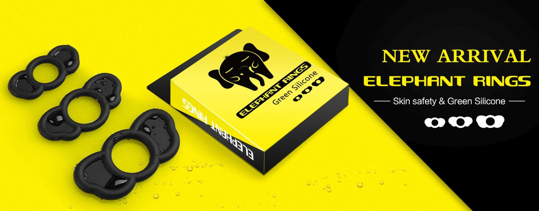 Set de inele pentru penis elastice seria B Power cu clapete