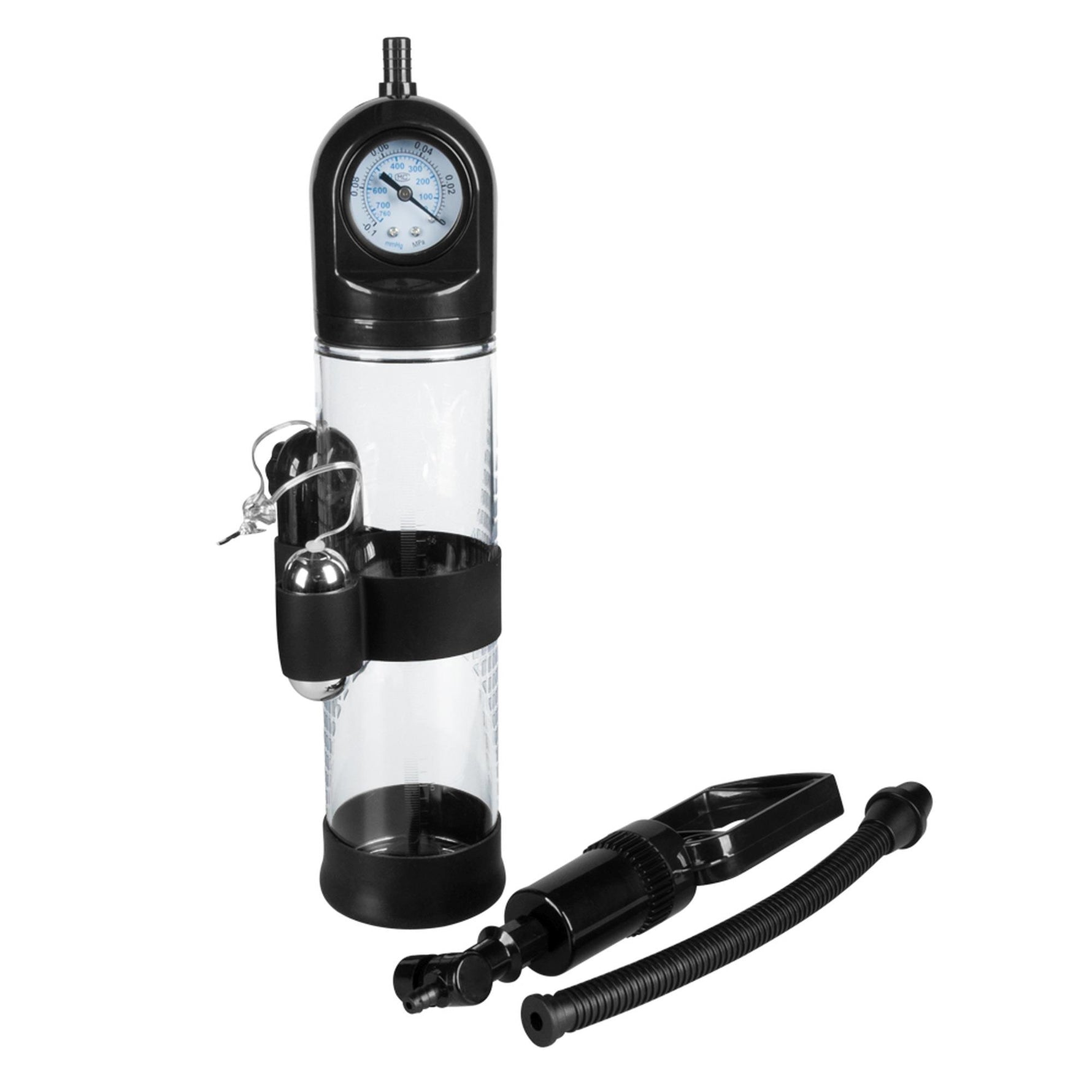 Pompă de vid vibratoare MASTER Powerpump, neagră și transparentă