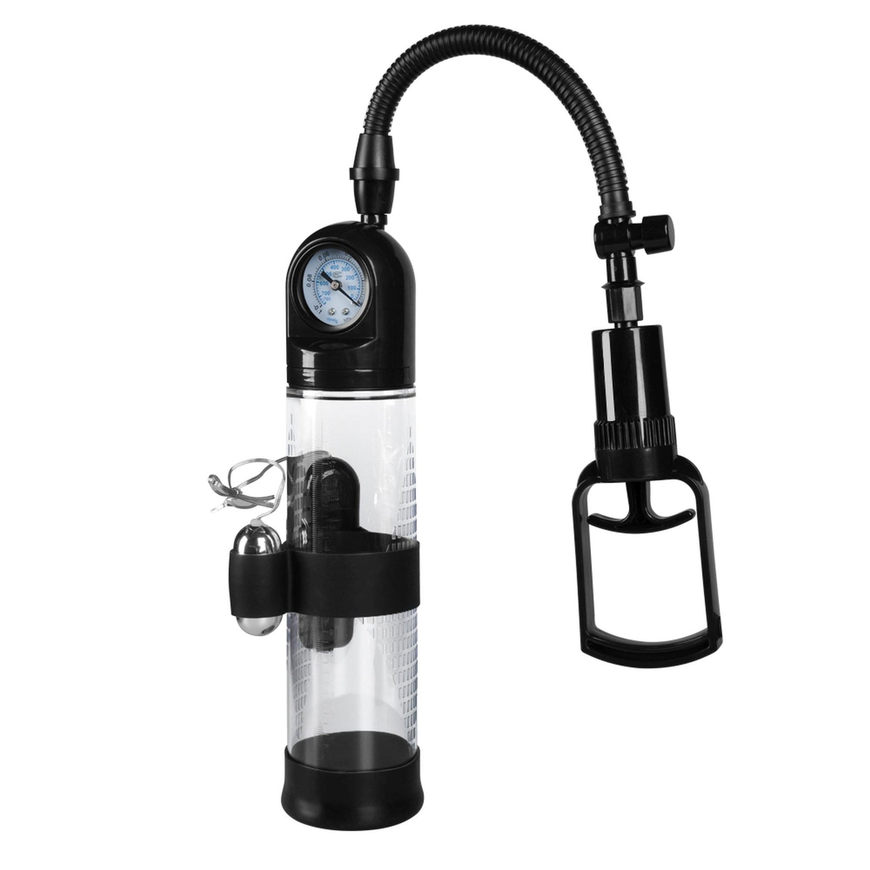 Pompă de vid vibratoare MASTER Powerpump, neagră și transparentă