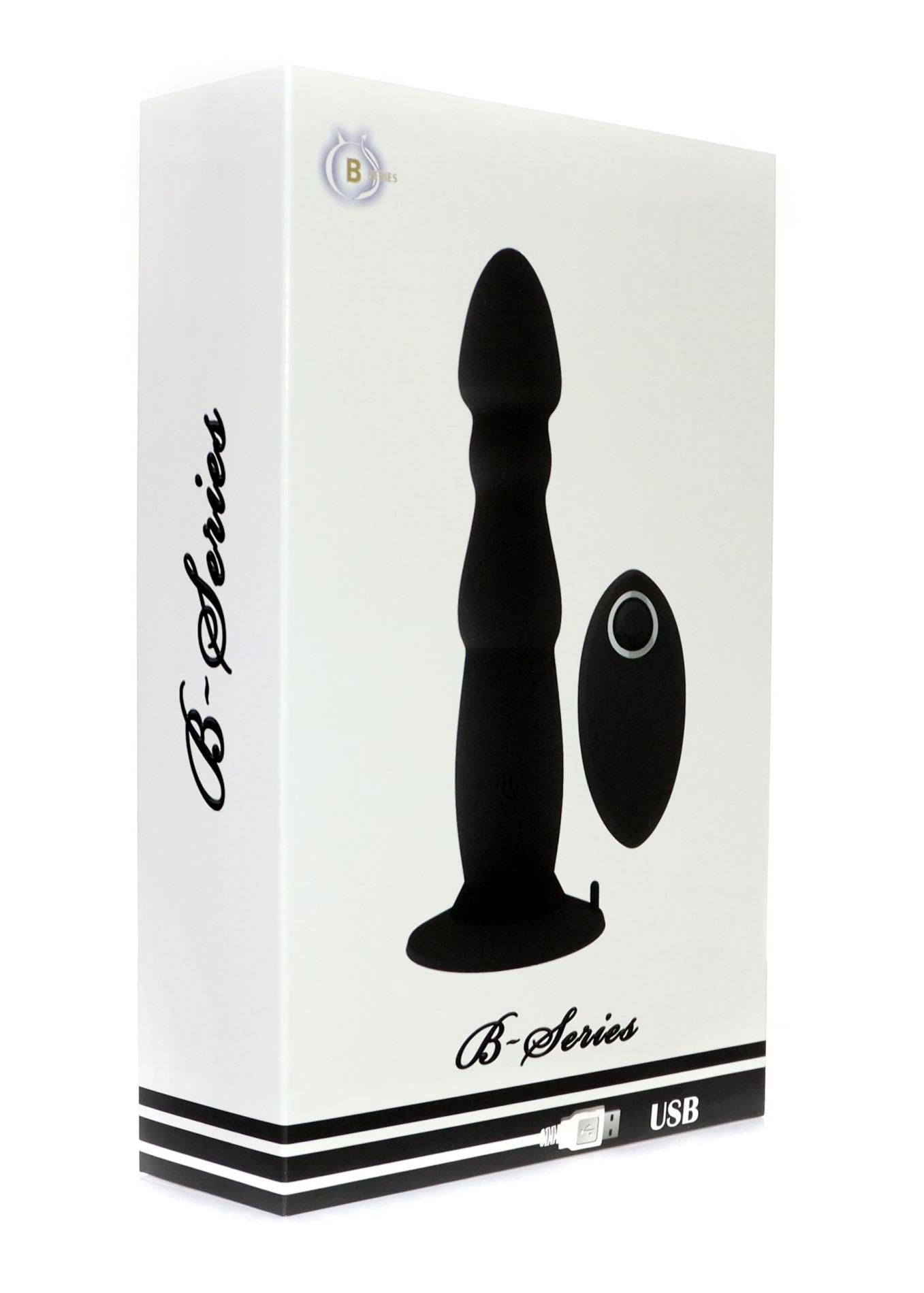 Masaj de prostată din silicon cu telecomandă USB, 10 funcții, seria B Power