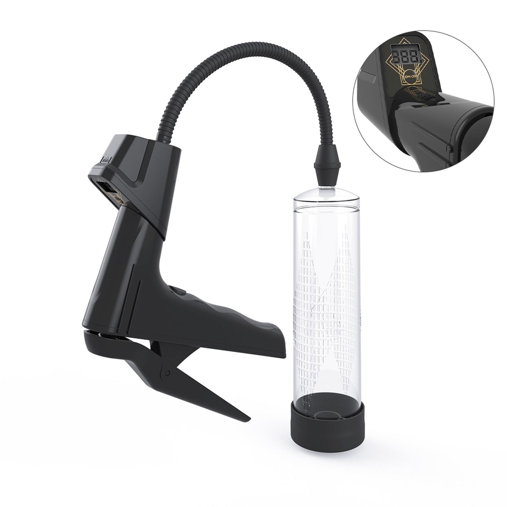 Pompă manuală cu afișaj digital, silicon, 22 cm, seria B Power