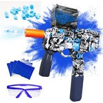 Mitraliera de jucarie electrica Flippy cu bile de hidrogen de gel, gun bluster, tragere in rafala, varsta peste 6 ani,