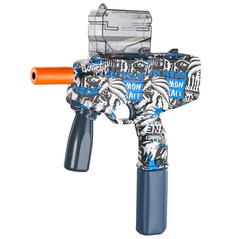 Mitraliera de jucarie electrica Flippy cu bile de hidrogen de gel, gun bluster, tragere in rafala, varsta peste 6 ani,