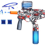 Mitraliera de jucarie electrica Flippy cu bile de hidrogen de gel, gun bluster, tragere in rafala, varsta peste 6 ani,