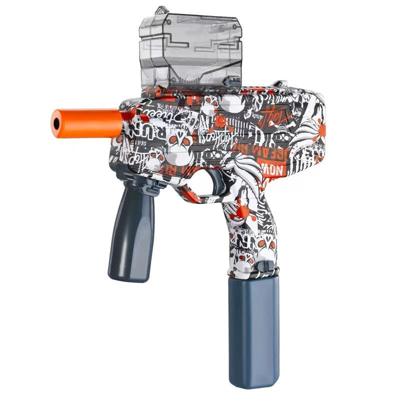 Mitraliera de jucarie electrica Flippy cu bile de hidrogen de gel, gun bluster, tragere in rafala, varsta peste 6 ani,