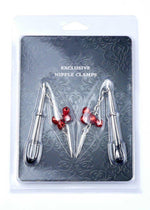 Cleme reglabile pentru mameloane Fetish seria B, tip clopot, 14 cm