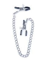 Cleme reglabile pentru mameloane Fetish seria B cu lanț 39 cm