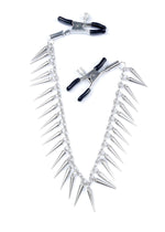 Cleme reglabile pentru mameloane Fetish seria B cu lanț 39 cm