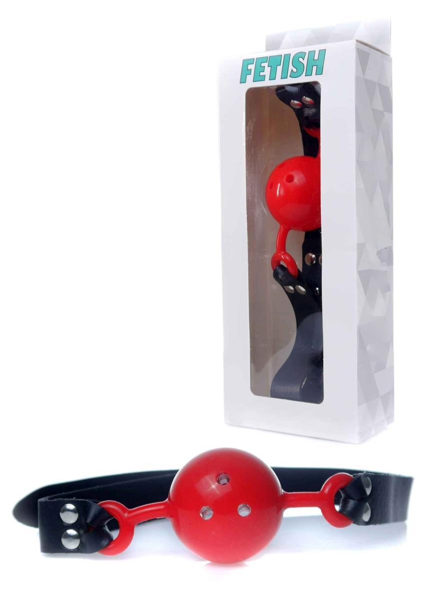 Fetish B Series Ball Gag cu orificii de aer, negru