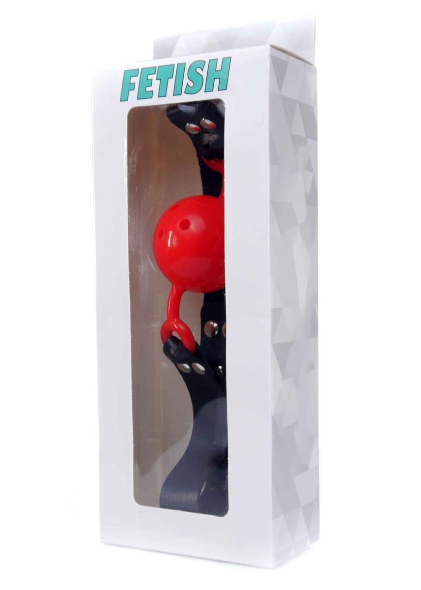 Fetish B Series Ball Gag cu orificii de aer, negru