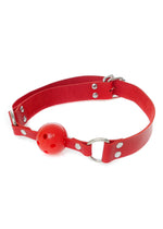 Fetish B Series Soft Ball Gag cu orificii de aer, roșu