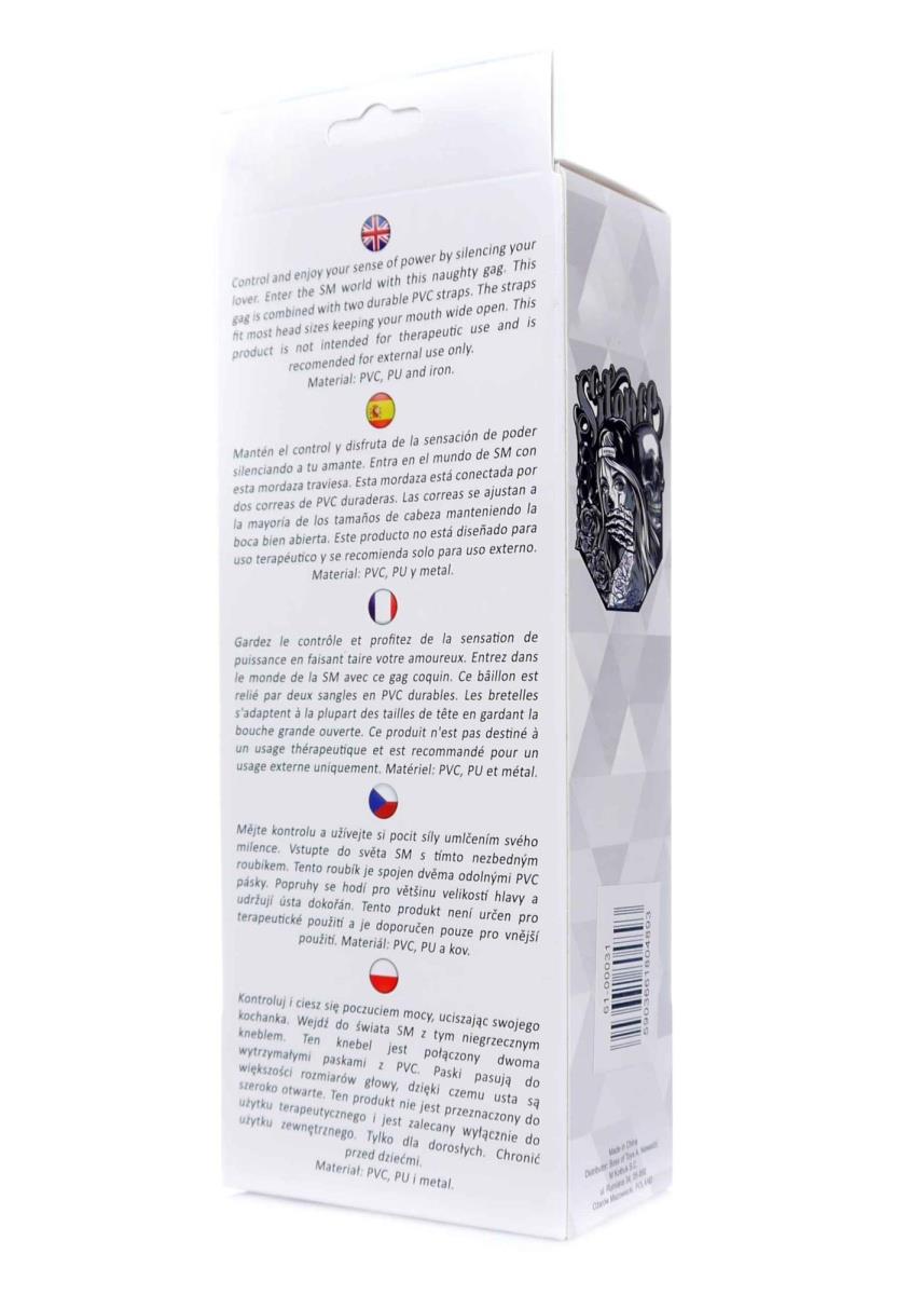 Fetish B Series Airhole Ball Gag, reglabil, negru