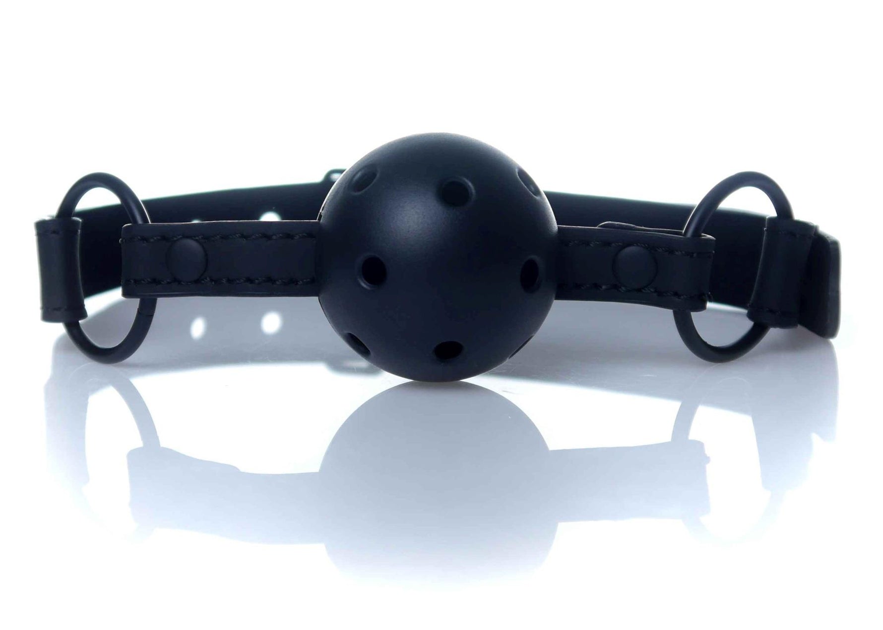 Fetish B Series Airhole Ball Gag, reglabil, negru