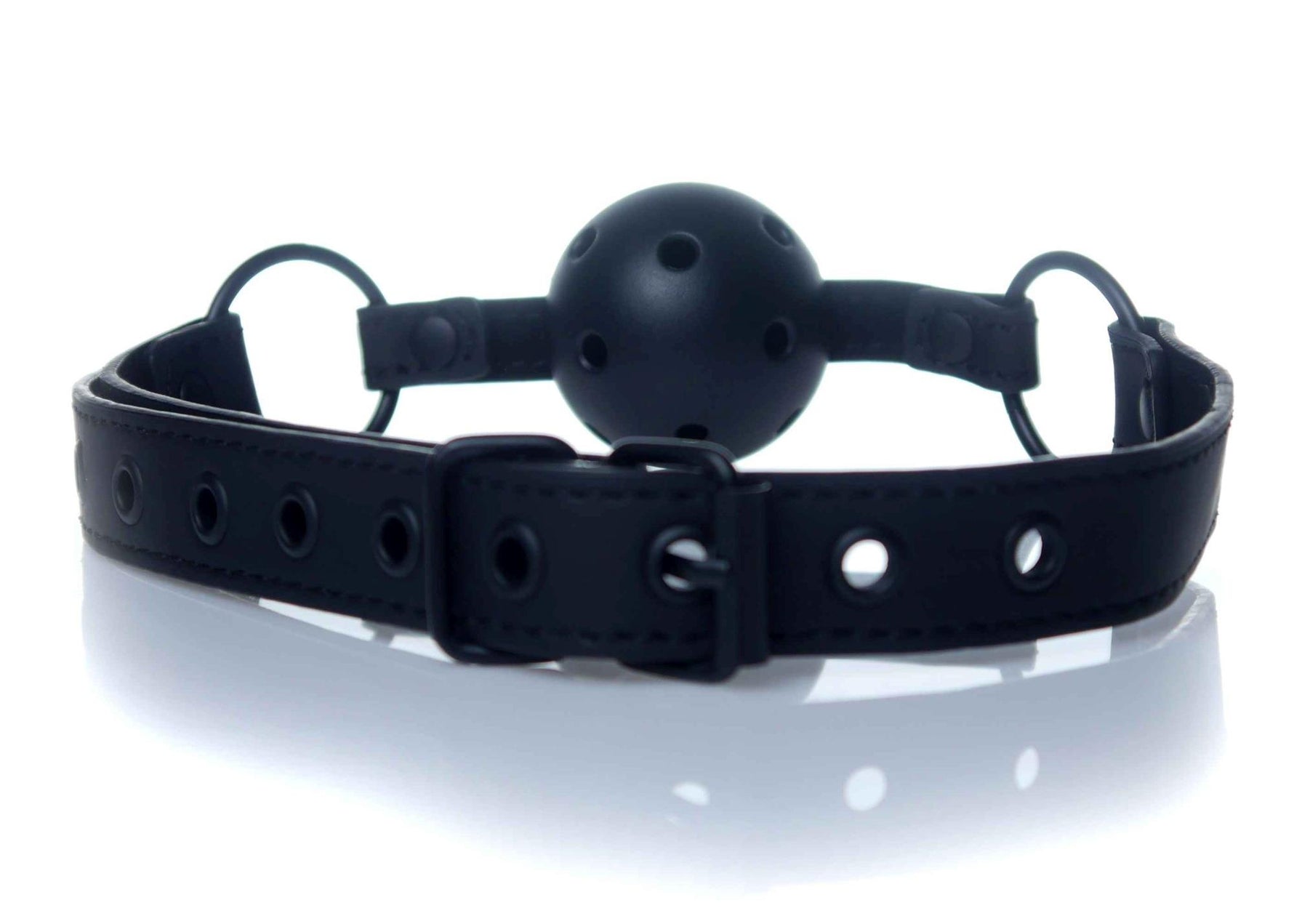 Fetish B Series Airhole Ball Gag, reglabil, negru