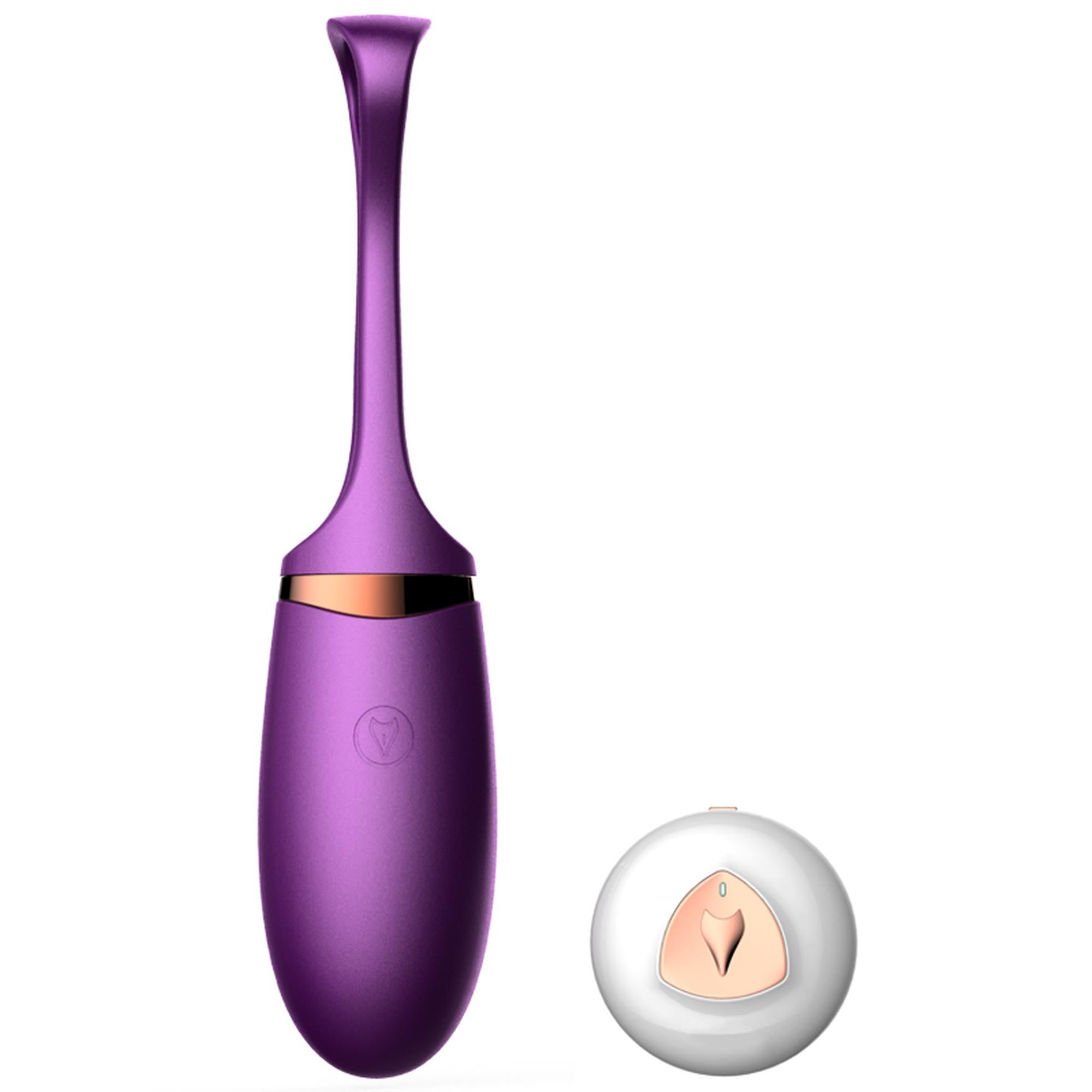 Ou vibrant din silicon USB Fox seria B, 10 funcții, cu telecomandă vocală