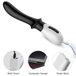 Vibrator pentru prostată și punct G din silicon încălzit Fox USB seria B