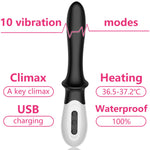 Vibrator pentru prostată și punct G din silicon încălzit Fox USB seria B