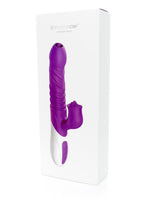 Vibrator USB din silicon cu 10 funcții, împingere și încălzire