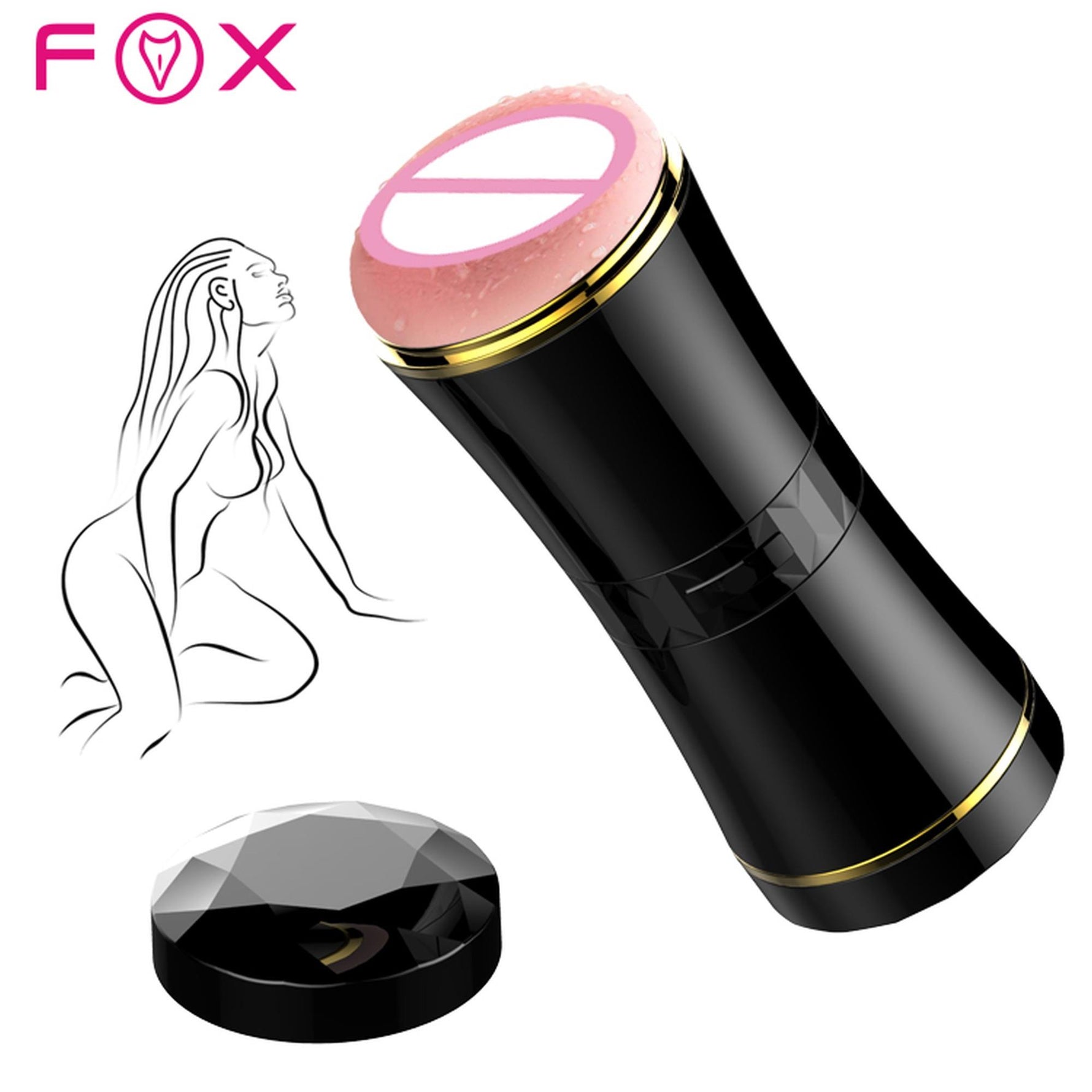 Masturbator vibrant realist cu două capete Fox din seria B