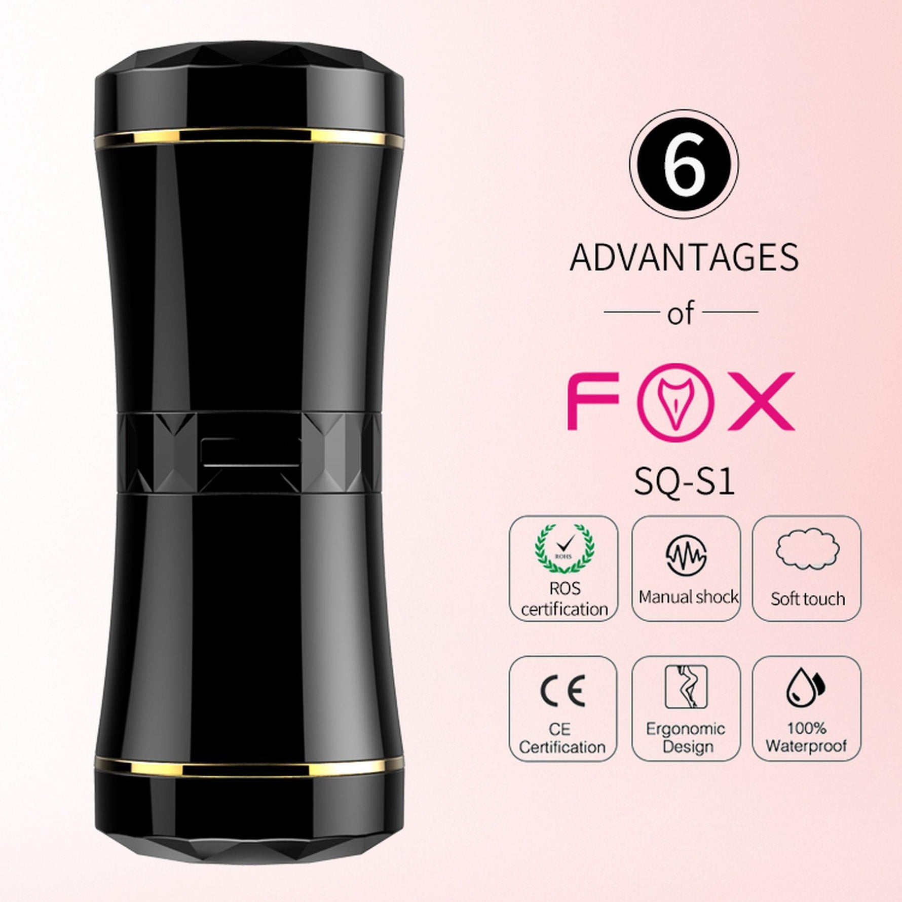 Masturbator vibrant realist cu două capete Fox din seria B