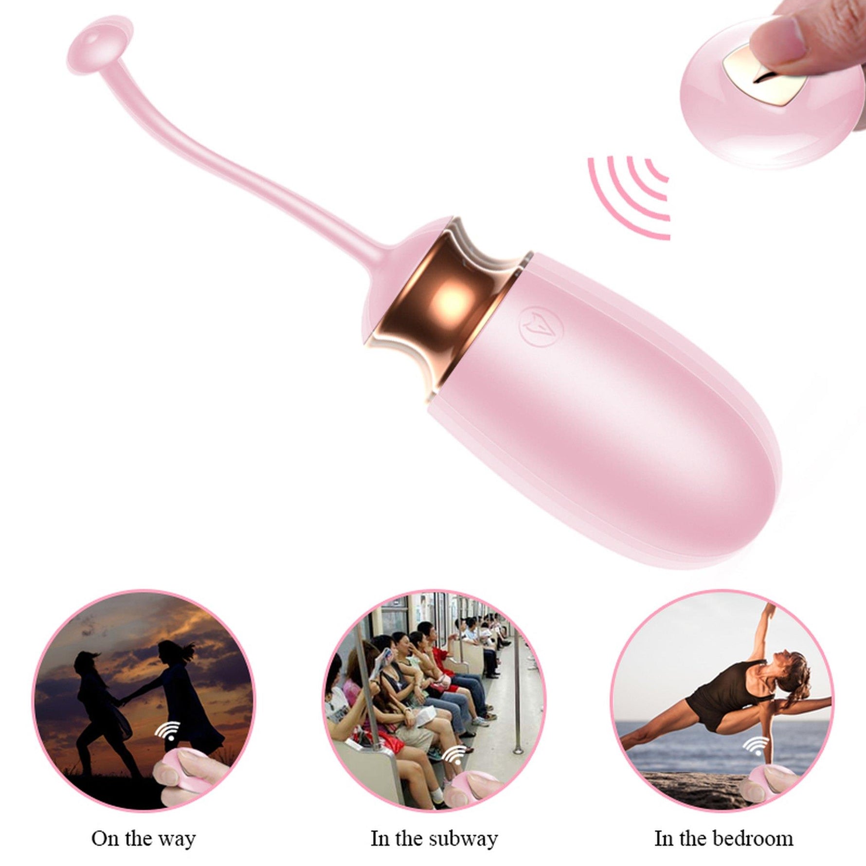 Ou vibrant din silicon cu încălzire și telecomandă USB 15 cm