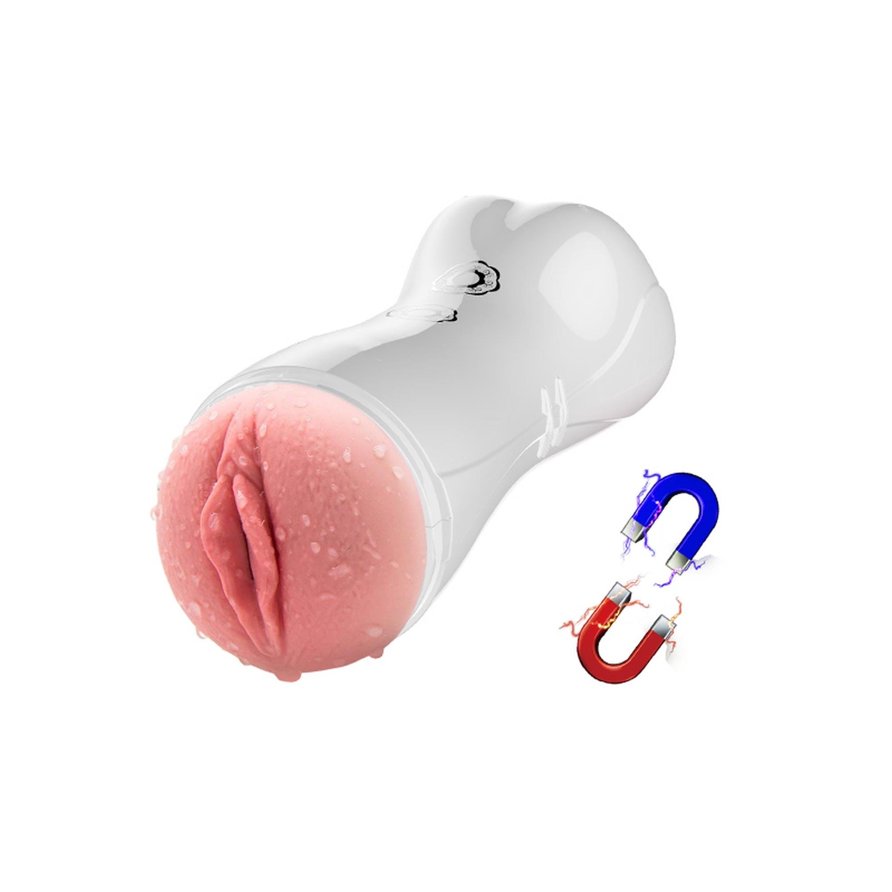 Masturbator vibrant pulsatoriu Fox USB seria B White