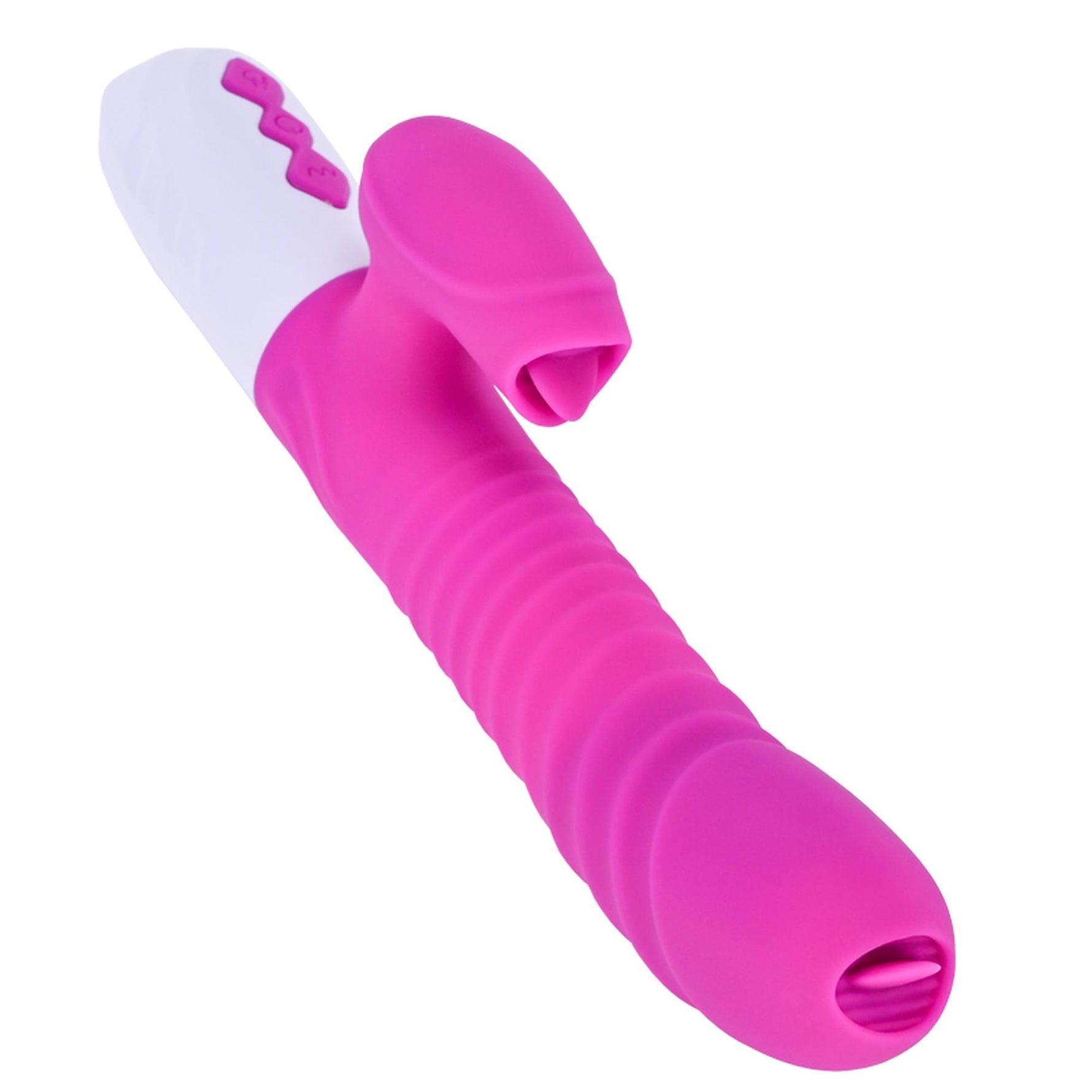 Vibrator Rabbit din silicon cu impuls și încălzire, Purple USB