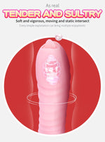Vibrator Rabbit din silicon cu impuls și încălzire, Purple USB