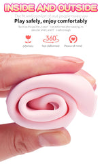 Vibrator Rabbit din silicon cu impuls și încălzire, Purple USB