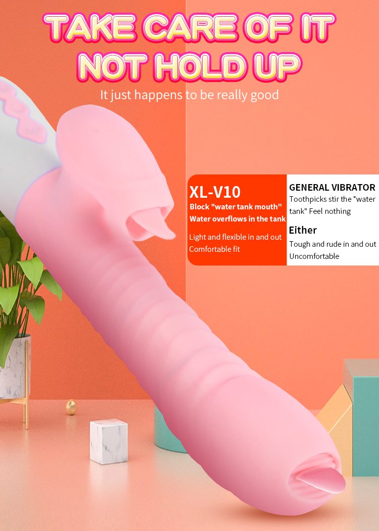 Vibrator Rabbit din silicon cu impuls și încălzire, Purple USB