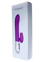 Vibrator Rabbit din silicon cu impuls și încălzire, Purple USB