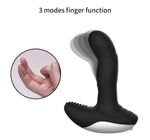Masaj pentru prostată din silicon cu telecomandă, încălzire USB, 13,5 cm negru