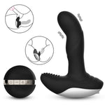 Masaj pentru prostată din silicon cu telecomandă, încălzire USB, 13,5 cm negru