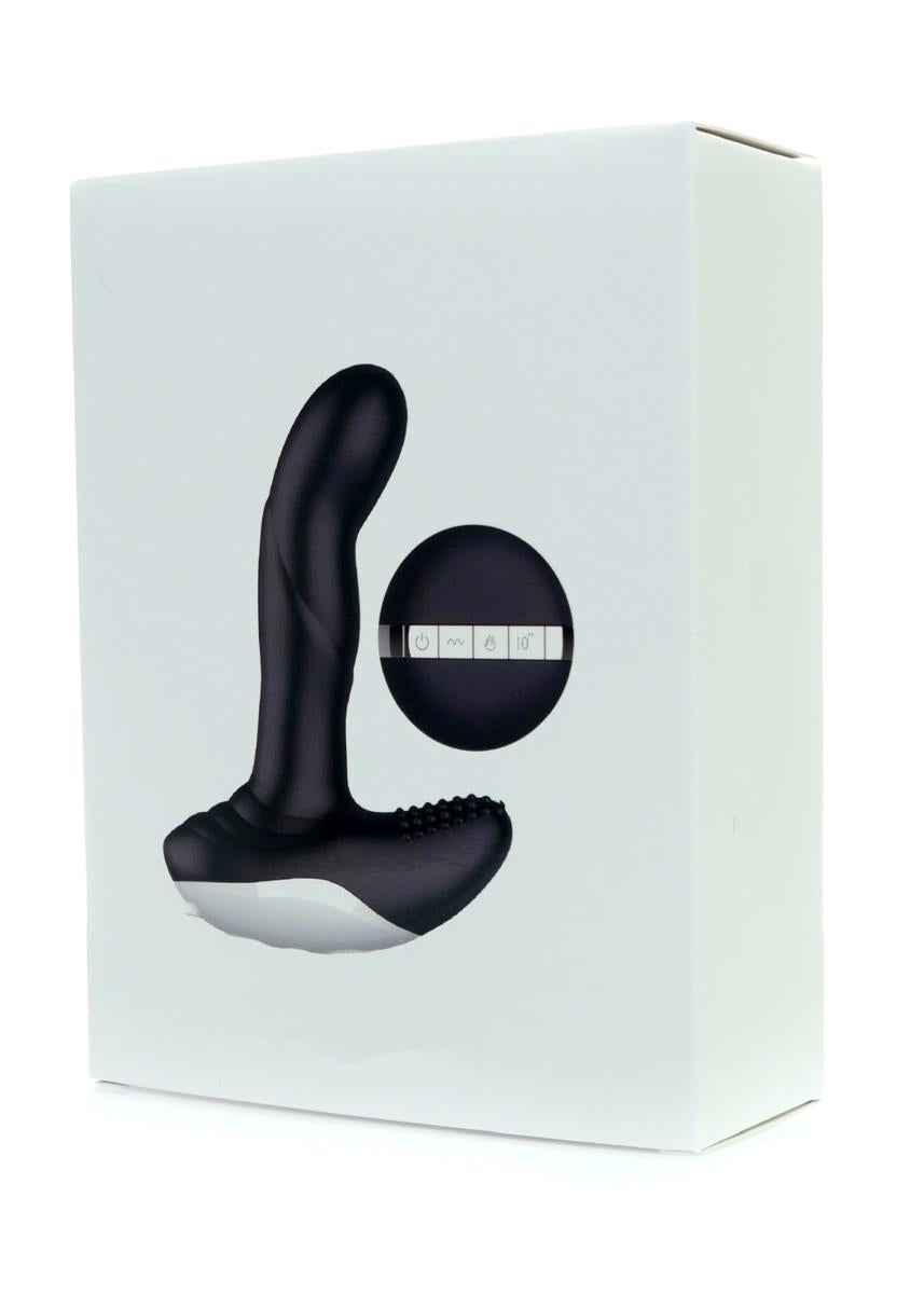 Masaj pentru prostată din silicon cu telecomandă, încălzire USB, 13,5 cm negru