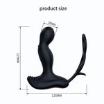 Masaj de prostată din silicon cu telecomandă și încălzire, 12,5 cm negru