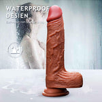 Vibrator telescopic rotativ realist Fox cu încălzire, 21 cm, USB