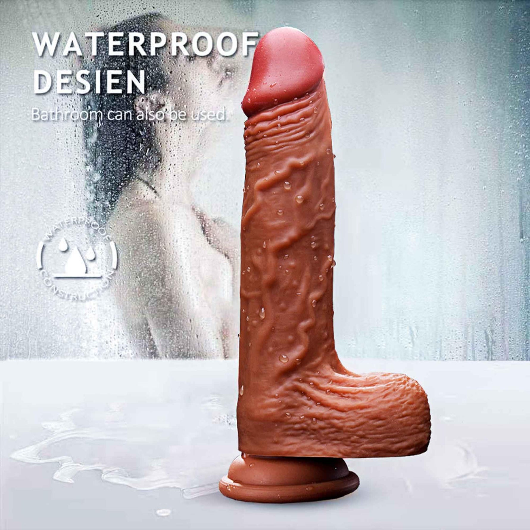 Vibrator telescopic rotativ realist Fox cu încălzire, 21 cm, USB