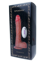 Vibrator telescopic rotativ realist Fox cu încălzire, 21 cm, USB