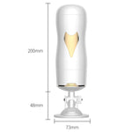 Masturbator vibrant cu două fețe Fox seria B, alb, USB