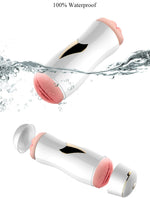Masturbator vibrant cu două fețe Fox seria B, alb, USB