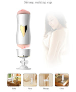 Masturbator vibrant cu două fețe Fox seria B, alb, USB