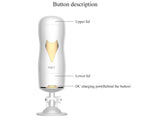 Masturbator vibrant cu două fețe Fox seria B, alb, USB