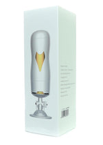 Masturbator vibrant cu două fețe Fox seria B, alb, USB