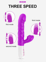 Vibrator pentru limbă Fox USB din silicon seria B, 23 cm