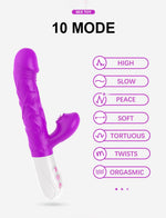 Vibrator pentru limbă Fox USB din silicon seria B, 23 cm